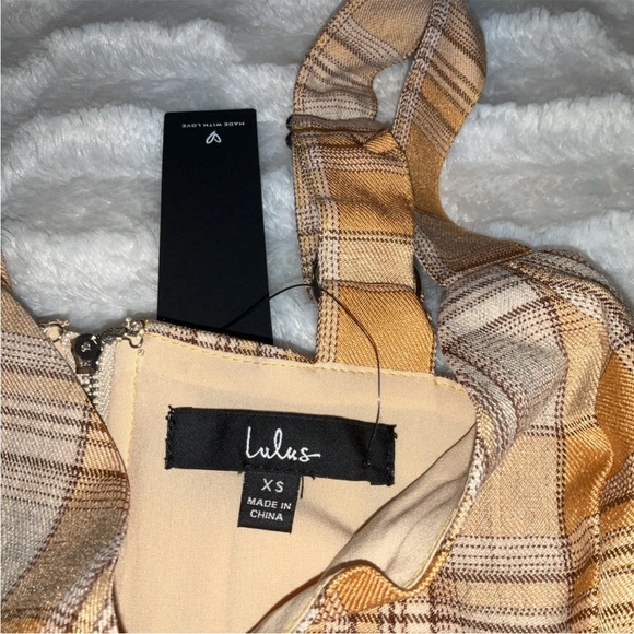 Lulus Women’s Plaid Bustier With Back Zipper NWT Size XS - Picture 3 of 11